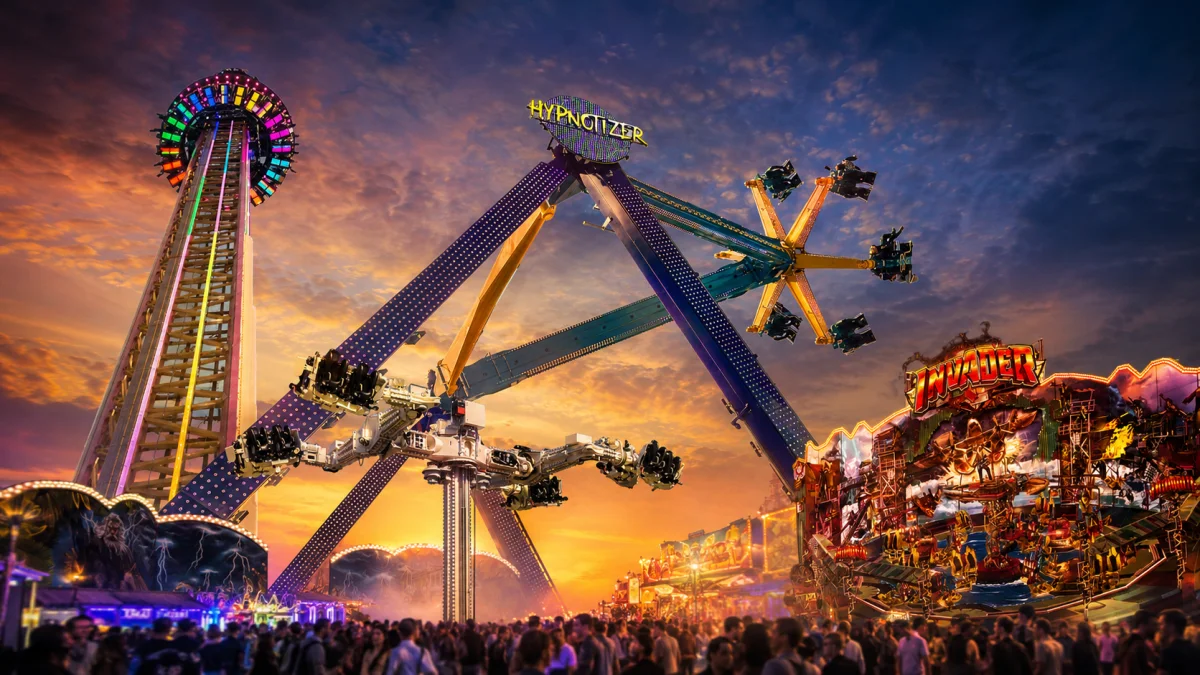 Neue Fahrgeschäfte 2026 in Deutschland mit Invader, Oracle, Hypnotizer, Gravity Tower, Airborne und weiteren Kirmes-Neuheiten