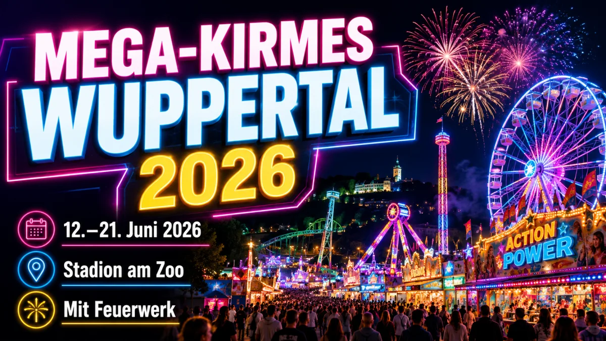 Mega-Kirmes Wuppertal 2026: Fahrgeschäfte, Feuerwerk und FunFair Entertainment vor Ort – FunFair Entertainment
