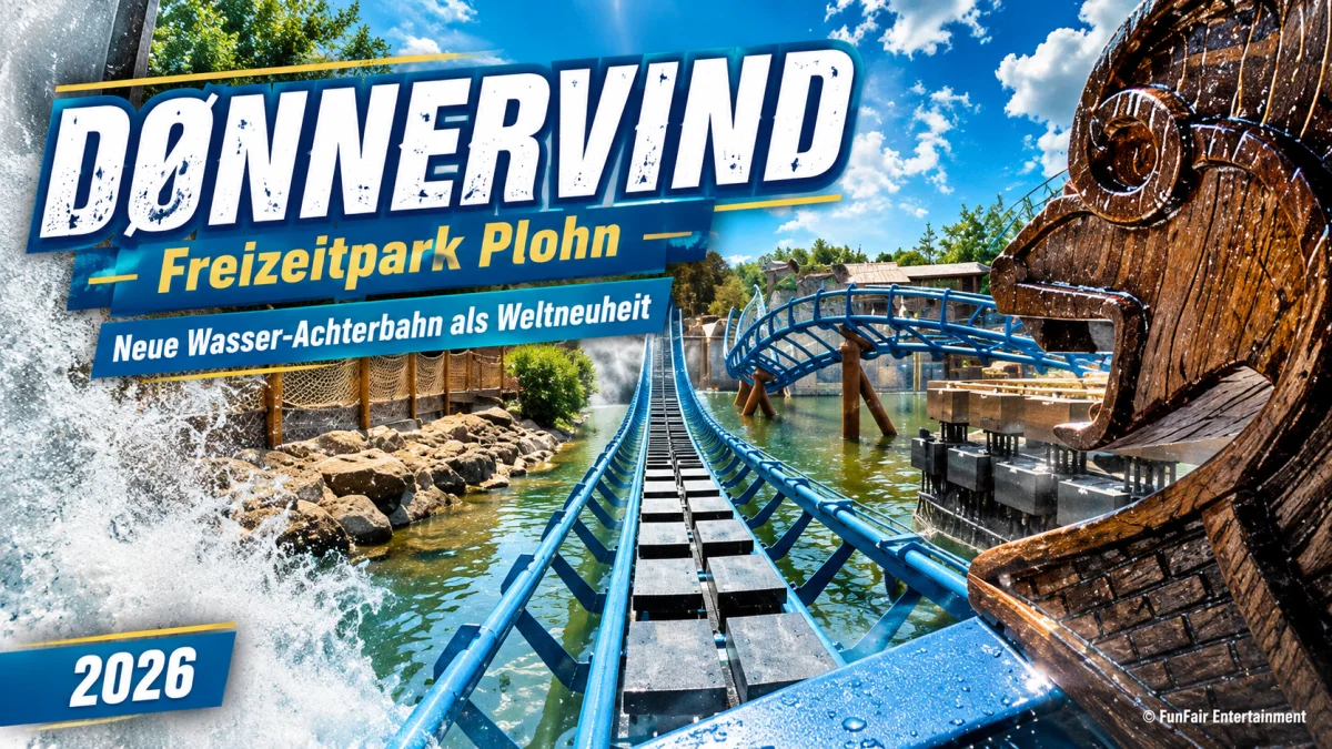 Dønnervind eröffnet: Freizeitpark Plohn startet Wasser-Achterbahn als Weltneuheit – FunFair Entertainment