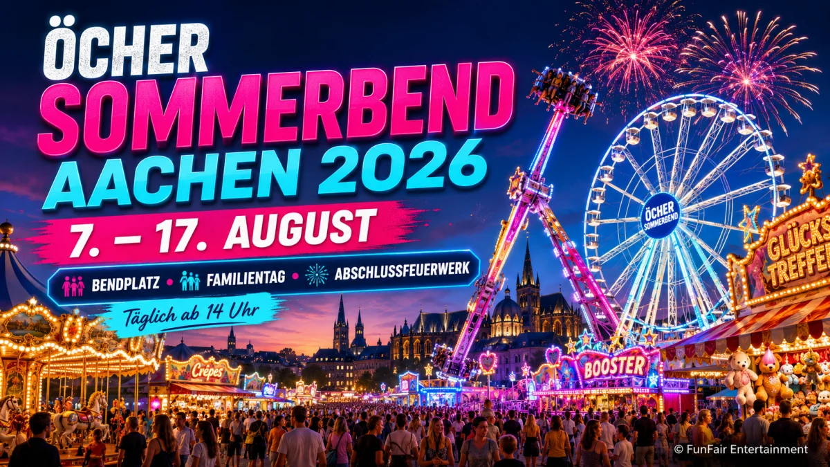 Öcher Sommerbend Aachen 2026: Elf Tage Kirmes auf dem Bendplatz – FunFair Entertainment