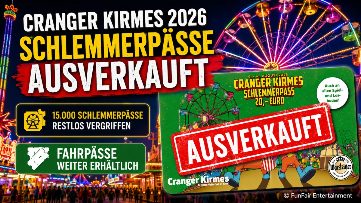 Cranger Kirmes 2026: Schlemmerpässe ausverkauft, Fahrpässe weiter Thema – FunFair Entertainment