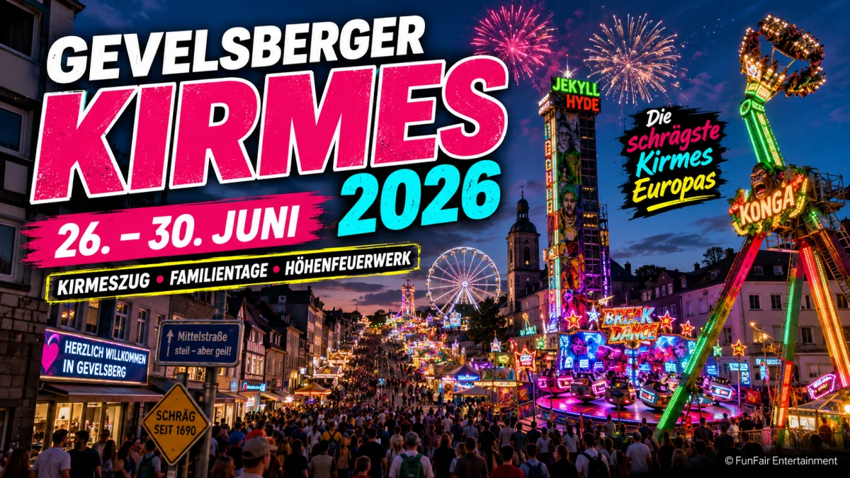Gevelsberger Kirmes 2026: Fahrgeschäfte, Kirmeszug, Familientage und Anreise – FunFair Entertainment