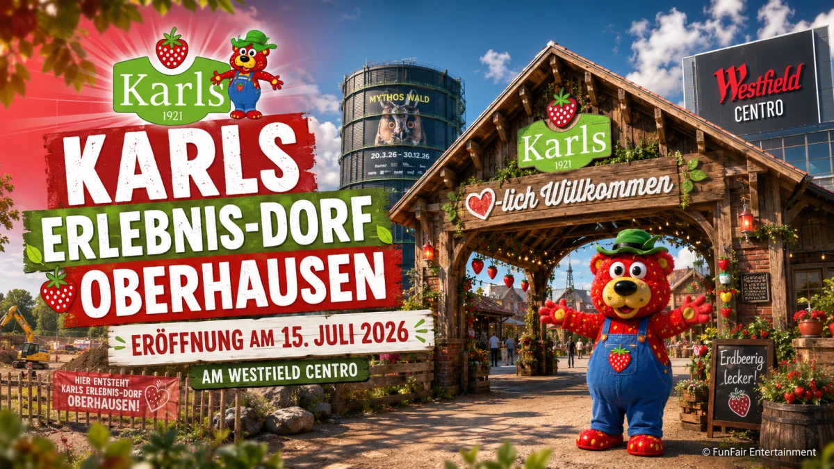 Karls Erlebnis-Dorf Oberhausen 2026: Eröffnung am Centro rückt näher – FunFair Entertainment