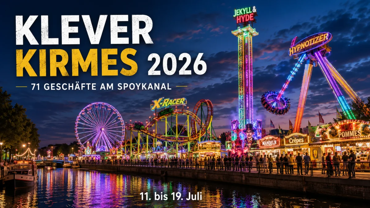 Klever Kirmes 2026: 71 Geschäfte, X-Racer und Jekyll & Hyde am Spoykanal – FunFair Entertainment