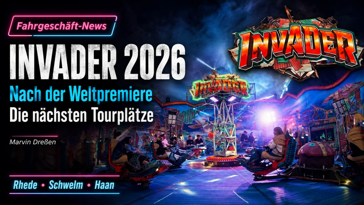 Beleuchteter Invader von Marvin Dreßen während der ersten Reisesaison 2026