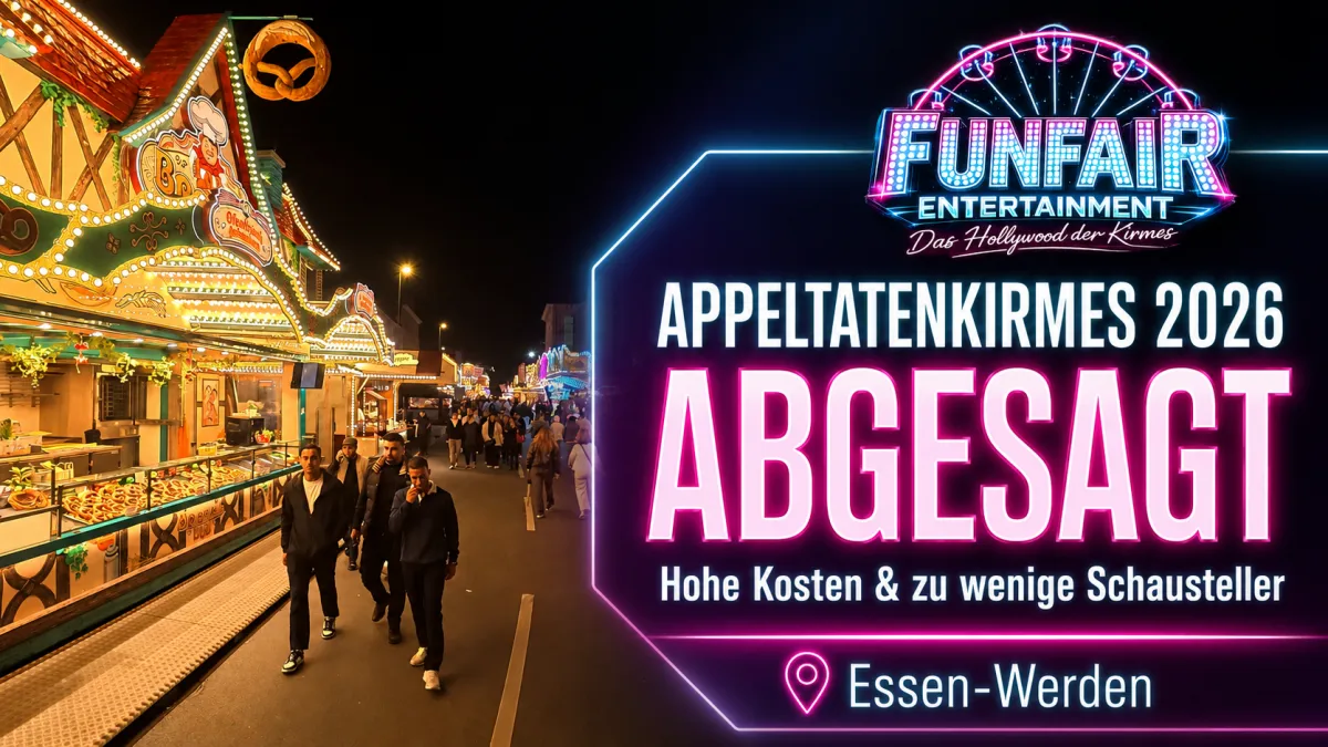News-Motiv zur abgesagten Appeltatenkirmes 2026 in Essen-Werden