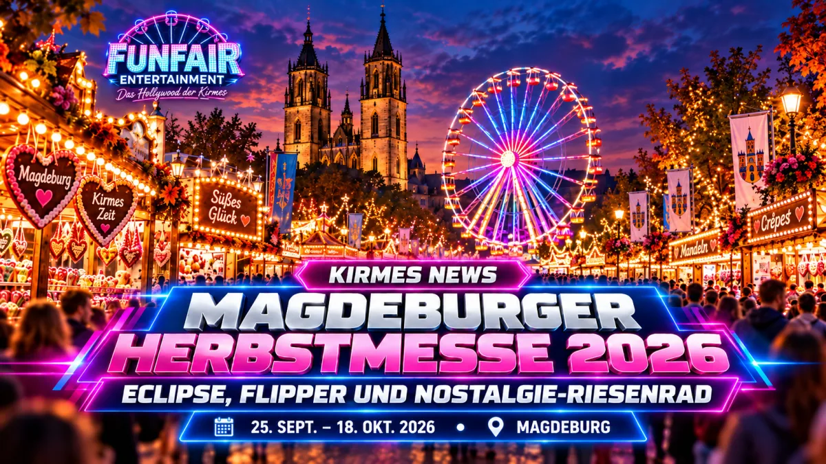 Magdeburger Herbstmesse 2026: Eclipse, Flipper und neues Nostalgie-Riesenrad – FunFair Entertainment
