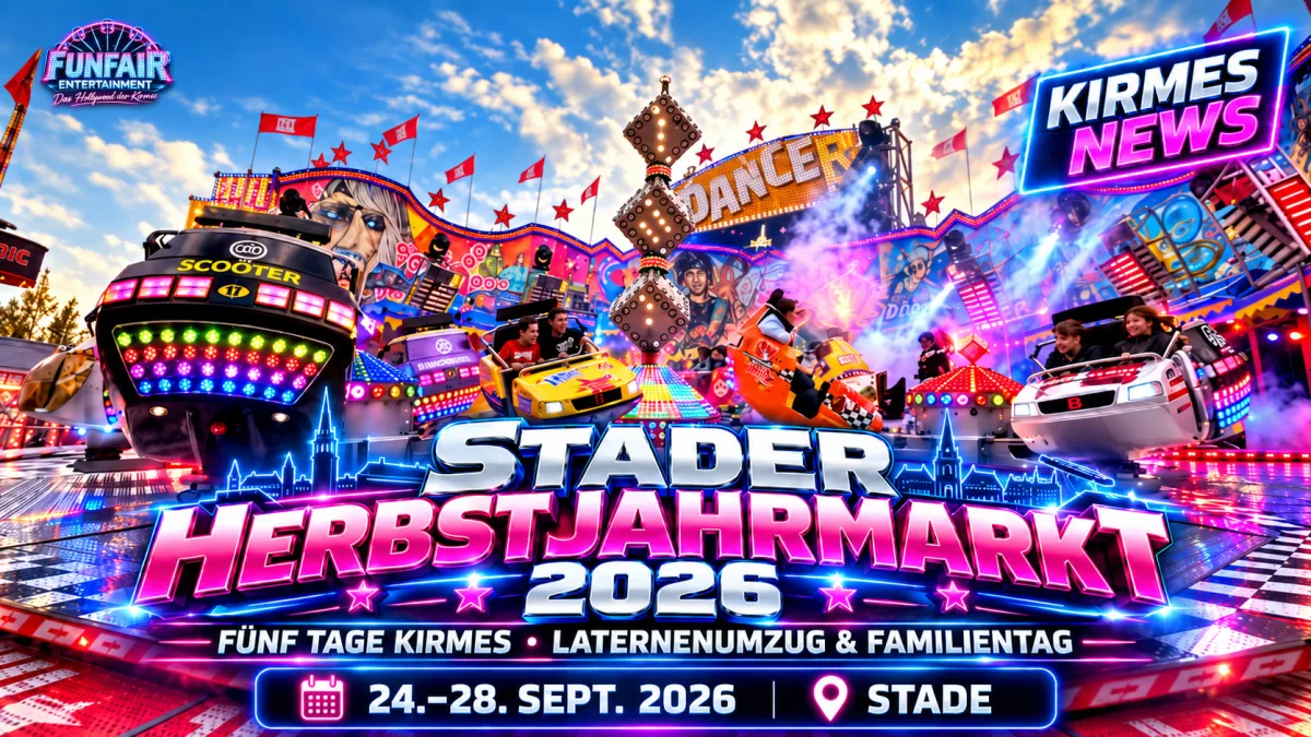 Stader Herbstjahrmarkt 2026: Laternenumzug, Familientag und Fahrgeschäfte – FunFair Entertainment