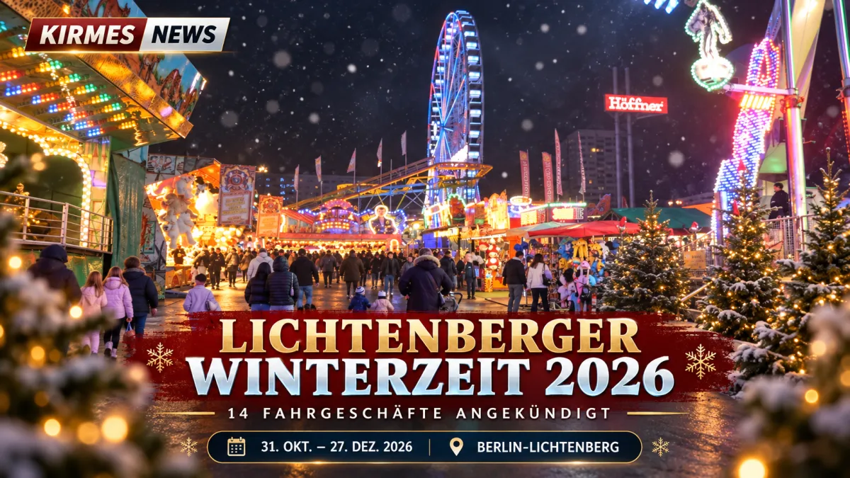 Lichtenberger Winterzeit 2026: 14 Fahrgeschäfte mit High Explosive, Chaos Pendel und Geisterpalast – FunFair Entertainment