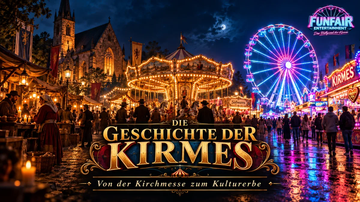 Historische und moderne Kirmes in Deutschland: vom klassischen Karussell und Riesenrad bis zur heutigen Schaustellerkultur, die 2026 als Immaterielles Kulturerbe anerkannt wurde