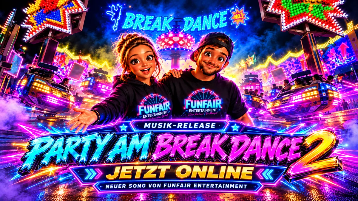 Party am Break Dance 2 von FunFair Entertainment – neuer Kirmes-Song mit Showfahrt-Version und Musikvideo am Break Dance No. 1 von Bonner