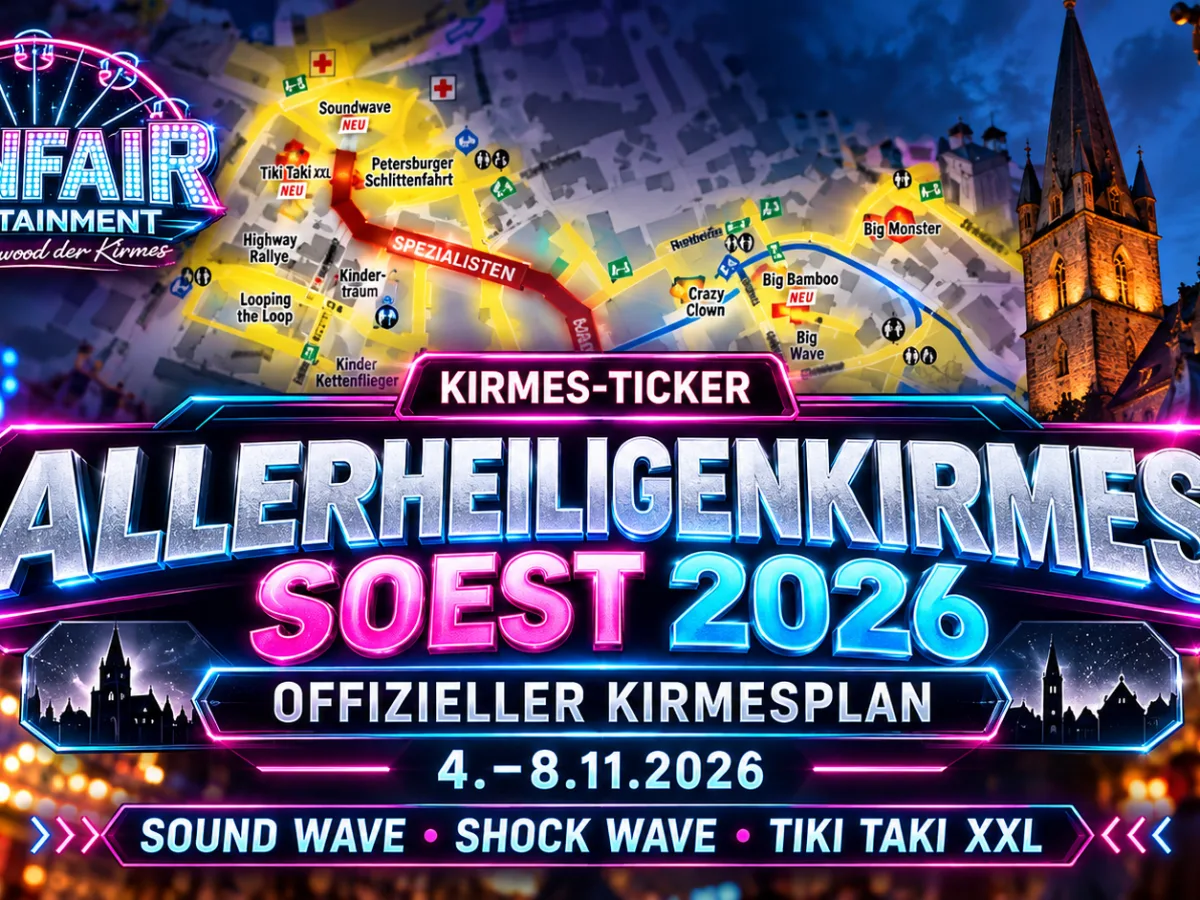 Allerheiligenkirmes Soest 2026: Kirmesplan & Fahrgeschäfte