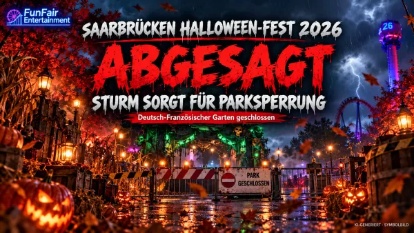 News-Titelbild zur Absage des Halloween-Fests für Kinder im Deutsch-Französischen Garten in Saarbrücken am 25. Oktober 2026.