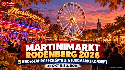 Martinimarkt Rodenberg 2026: Fünf Großfahrgeschäfte und neues Marktkonzept – FunFair Entertainment