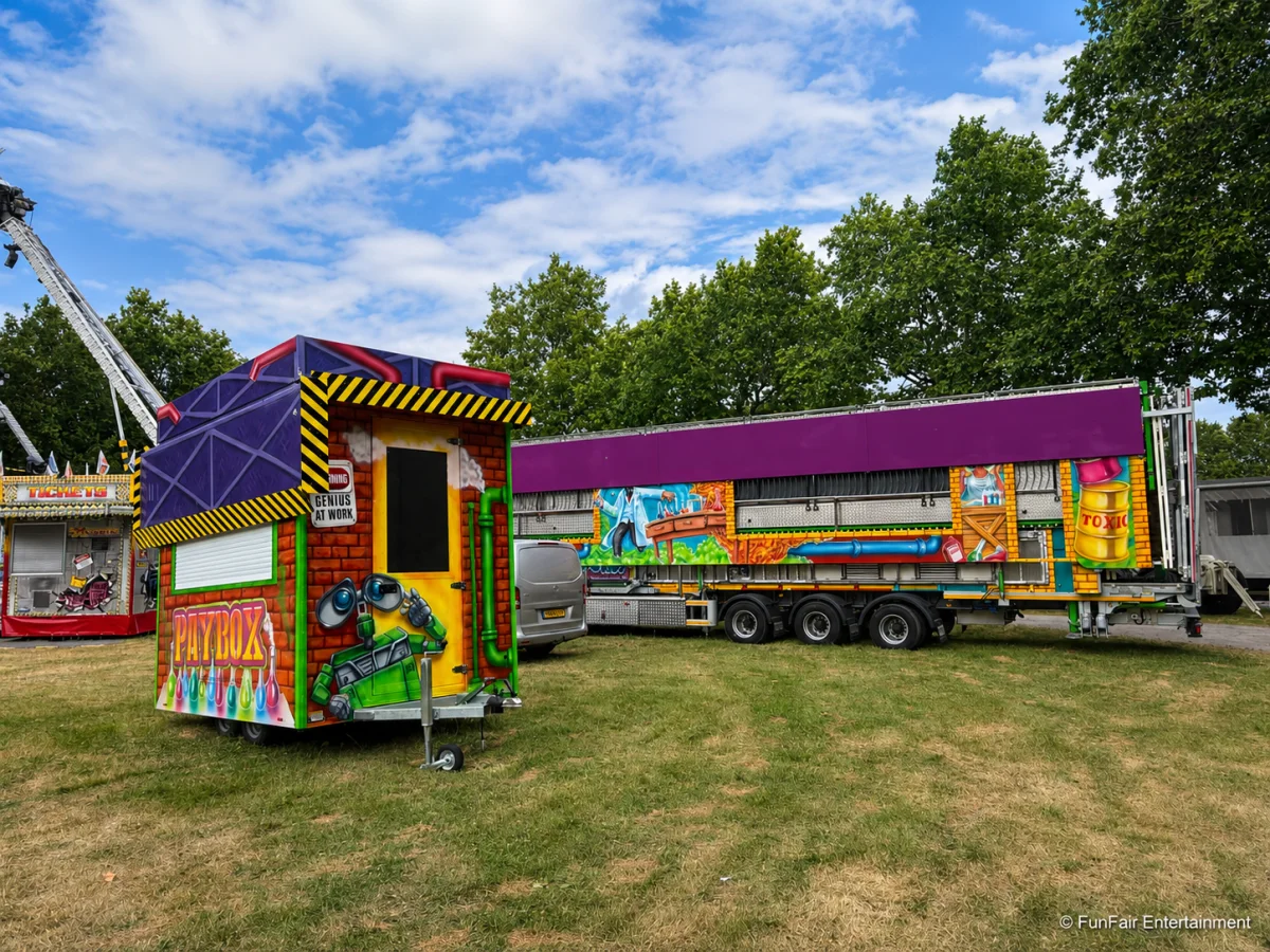 Beecker Kirmes 2026 im Aufbau: FunFair Entertainment war vor Ort