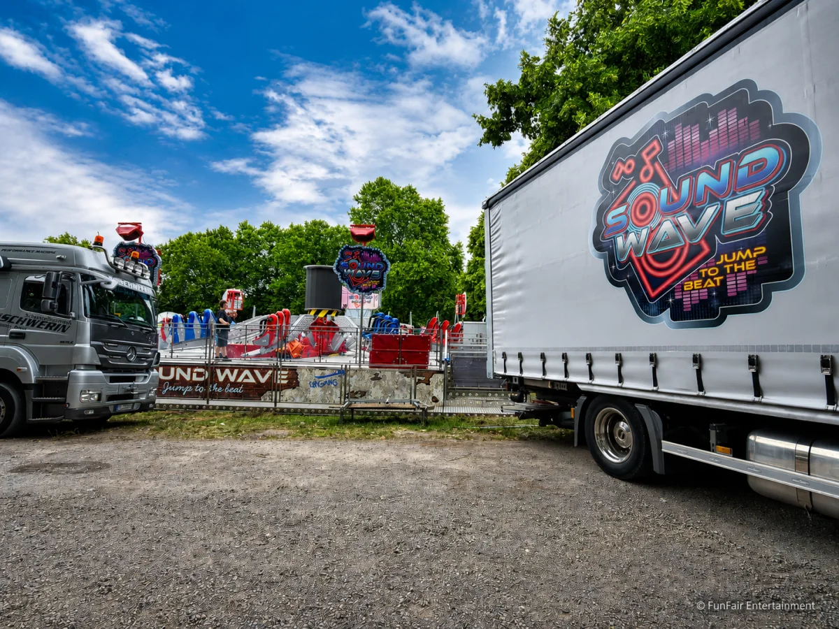 Beecker Kirmes 2026 im Aufbau: FunFair Entertainment war vor Ort