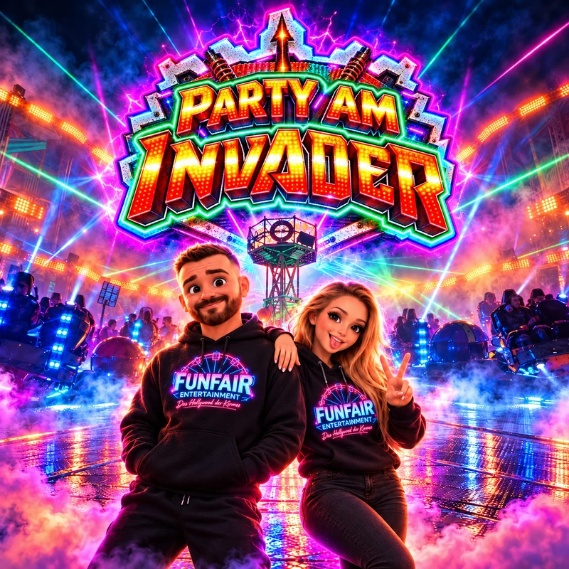 Party am Invader – Cover von FunFair Entertainment